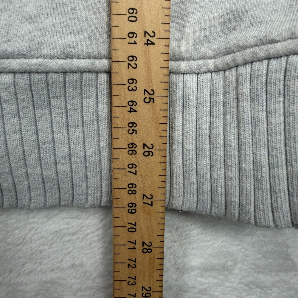 aerie L Down To Earth Quarter Zip Sweatshirt Overisized Gray Relaxed Fit Cozy - Picture 12 of 14